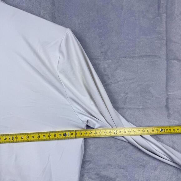 Carve Designs White Zip Jacket Size M Lightweight Stretchy Spandax USA Made Gym - Picture 7 of 9